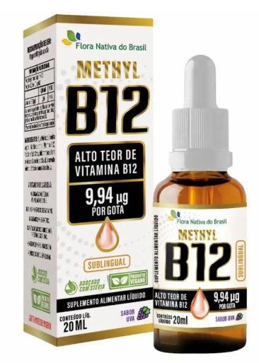 Vitamina B12 Metilcobalamina 9,94mcg, 20ml, Flora Nativa