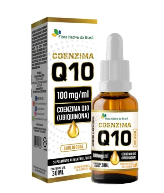 Coenzima Q10 100mg, 30ml Sabor Laranja, Flora Nativa