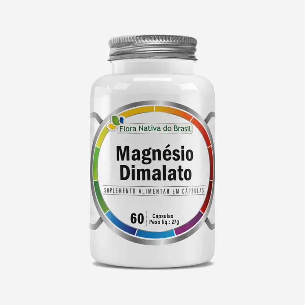 Magnésio Dimalato, 500mg, 60 Cápsulas, Flora Nativa