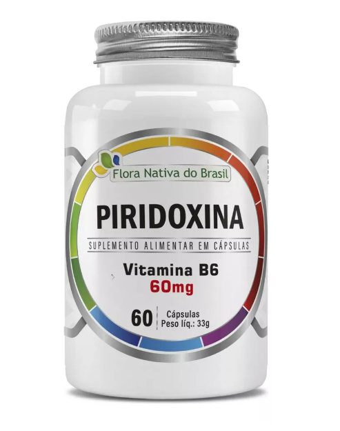 Piridoxina Vitamina B6, 60 cápsulas, Flora nativa