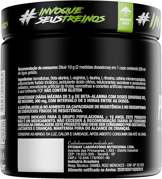 FTW Pré Treino Diabo Verde Pote 150g - Imagem 2